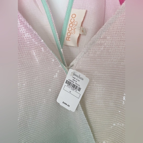 Rococo Sand gradient mini dress in bling tricolor NWT - Picture 8 of 9